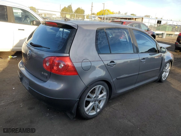 2007 Volkswagen Rabbit with VIN WVWDR91K27W087113, listed as a Copart auction lot 77580554 with 124,281 mi miles and Salvage Title. Bid and sale history available at carsss.com. Image 3.