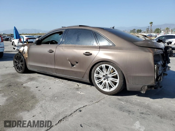 2015 Audi A8 3.0T with VIN WAU3GAFD7FN040450, listed as a Copart auction lot 52540785 with Not provided miles and Salvage title. Bid and sale history available at DreamBid. Image 2.