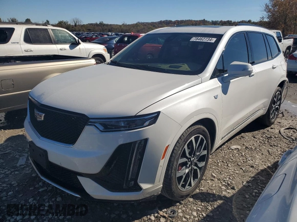 2023 Cadillac XT6 AWD Sport with VIN 1GYKPHRS9PZ162443, listed as a Copart auction lot 78462734 with 19,042 mi miles and Salvage title. Bid and sale history available at DreamBid. Image 1.