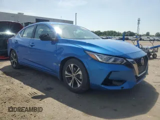 2021 Nissan Sentra SV with VIN 3N1AB8CV7MY287775, listed as a Copart auction lot 55027945 with 87,609 mi miles and Salvage title. Bid and sale history available at DreamBid. Image 4.