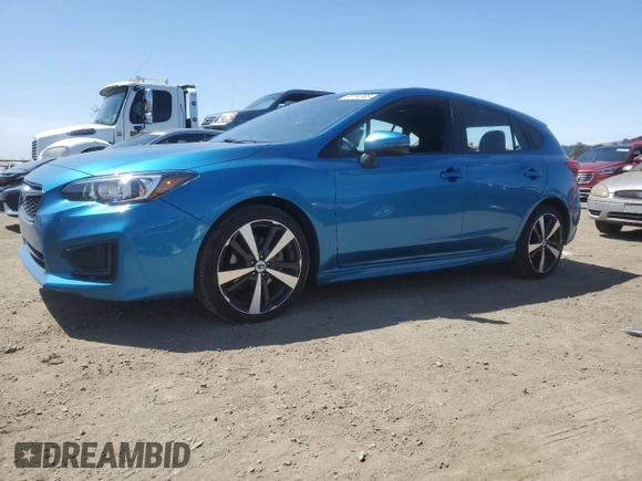 2017 Subaru Impreza Special Sports with VIN 4S3GTAM60H3749305, listed as a Copart auction lot 58734365 with 61,828 mi miles and Salvage title. Bid and sale history available at DreamBid. Image 1.