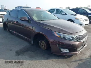 2015 Kia Optima LX with VIN 5XXGM4A74FG430790, listed as a IAAI auction lot 41224183 with 118,793 mi miles. Bid and sale history available at carsss.com. Image 1.