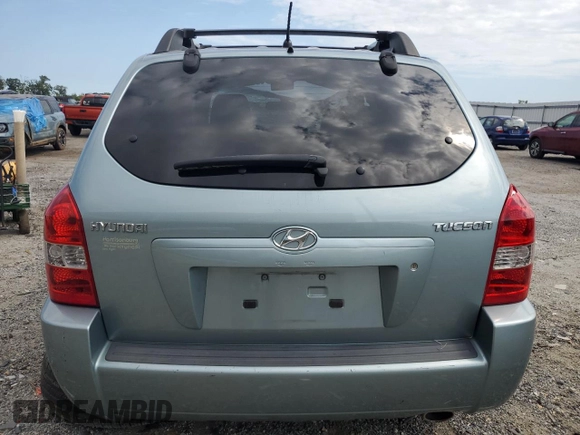 2007 Hyundai Tucson GLS with VIN KM8JM12B27U493059, listed as a Copart auction lot 66892704 with 36,562 mi miles and Salvage Title. Bid and sale history available at carsss.com. Image 6.