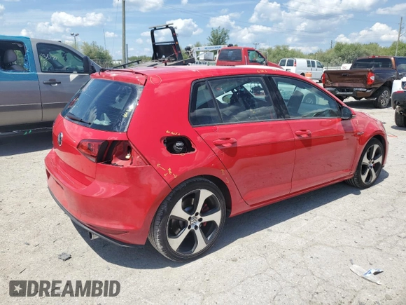 2016 Volkswagen Golf GTI SE w/Performance Pkg with VIN 3VW547AUXGM056004, listed as a Copart auction lot 66594794 with 95,176 mi miles and Salvage Title. Bid and sale history available at carsss.com. Image 3.