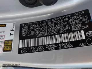2019 Toyota Prius LE with VIN JTDL9RFU4K3010601, listed as a IAAI auction lot 41763901 with NaN miles. Bid and sale history available at carsss.com. Image 9.