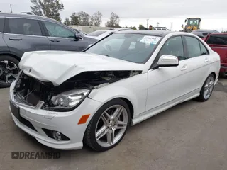 2009 Mercedes-Benz C-Class 3.5L Sport with VIN WDDGF56X89R063778, listed as a IAAI auction lot 42063607 with 107,733 mi miles. Bid and sale history available at carsss.com. Image 2.