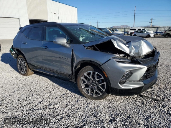 2023 Chevrolet Blazer RS with VIN 3GNKBKRS5PS136654, listed as a Copart auction lot 88350305 with 6,639 mi miles and Salvage title. Bid and sale history available at DreamBid. Image 4.