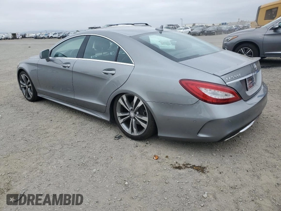 2015 Mercedes-Benz CLS 550 with VIN WDDLJ7DB6FA139038, listed as a Copart auction lot 59001645 with 46,084 mi miles and Salvage title. Bid and sale history available at DreamBid. Image 2.