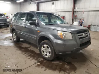 2007 Honda Pilot LX with VIN 2HKYF18177H522934, listed as a Copart auction lot 83069004 with 0 mi miles and Salvage Title. Bid and sale history available at carsss.com. Image 4.