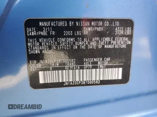 2011 Nissan LEAF SL with VIN JN1AZ0CP3BT000582, listed as a Copart auction lot 42236045 with 0 mi miles and Clean Title. Bid and sale history available at carsss.com. Image 13.