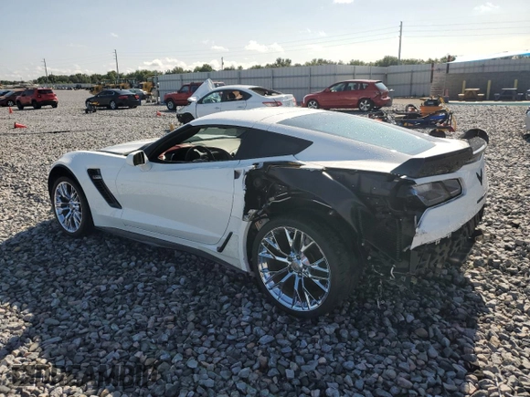 2016 Chevrolet Corvette Z06 2LZ z VIN 1G1YS2D67G5607168, wystawiony jako Copart lot #58703405 z przebiegiem Nie podano mil oraz Szkoda całkowita • Salvage title. Historia ofert i sprzedaży dostępna na DreamBid. Obrazek 2.