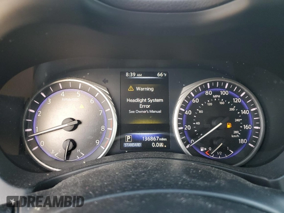 2015 Infiniti Q50 Premium with VIN JN1BV7AP1FM356654, listed as a Copart auction lot 51556495 with 136,867 mi miles and Salvage Title. Bid and sale history available at carsss.com. Image 9.