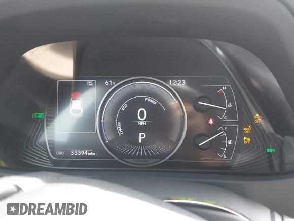 2021 Lexus UX 250h with VIN JTHP9JBH1M2040593, listed as a IAAI auction lot 42024493 with 33,394 mi miles and . Bid and sale history available at DreamBid. Image 7.