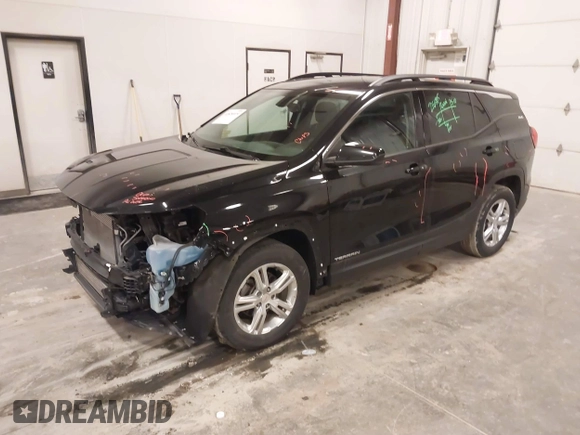 2018 GMC Terrain SLE with VIN 3GKALMEV5JL344701, listed as a IAAI auction lot 41826919 with 107,557 mi miles. Bid and sale history available at carsss.com. Image 17.