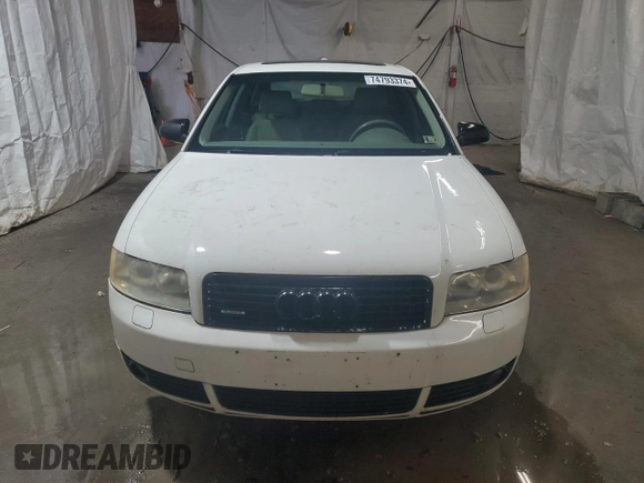 2004 Audi A4 1.8T with VIN WAULC68E64A258642, listed as a Copart auction lot 74793374 with 119,552 mi miles and Salvage Title. Bid and sale history available at carsss.com. Image 5.