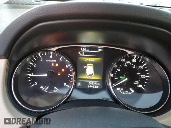 2016 Nissan Rogue SV z VIN 5N1AT2MV5GC825923, wystawiony jako Copart lot #87310844 z przebiegiem 68 534 mil mil oraz Szkoda całkowita • Salvage title. Historia ofert i sprzedaży dostępna na DreamBid. Obrazek 9.