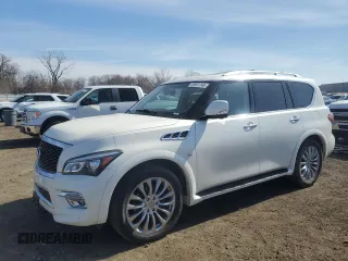 2015 Infiniti QX80 z VIN JN8AZ2NCXF9370793, wystawiony jako Copart lot #49461745 z przebiegiem 148 169 mil mil oraz Szkoda całkowita • Salvage title. Historia ofert i sprzedaży dostępna na DreamBid. Obrazek 1.