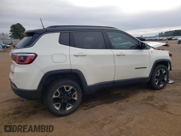 2018 Jeep Compass Trailhawk with VIN 3C4NJDDB1JT130136, listed as a Copart auction lot 47416525 with 74,662 mi miles and Salvage Title. Bid and sale history available at carsss.com. Image 3.