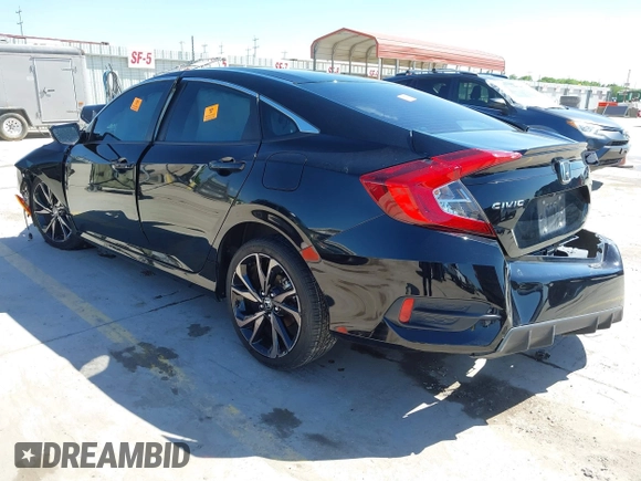 2019 Honda Civic Sport with VIN 19XFC2F89KE051016, listed as a IAAI auction lot 42042322 with 36,775 mi miles and . Bid and sale history available at DreamBid. Image 3.