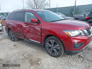 2018 Nissan Pathfinder S with VIN 5N1DR2MM5JC664158, listed as a IAAI auction lot 41617251 with 106,427 mi miles. Bid and sale history available at carsss.com. Image 1.