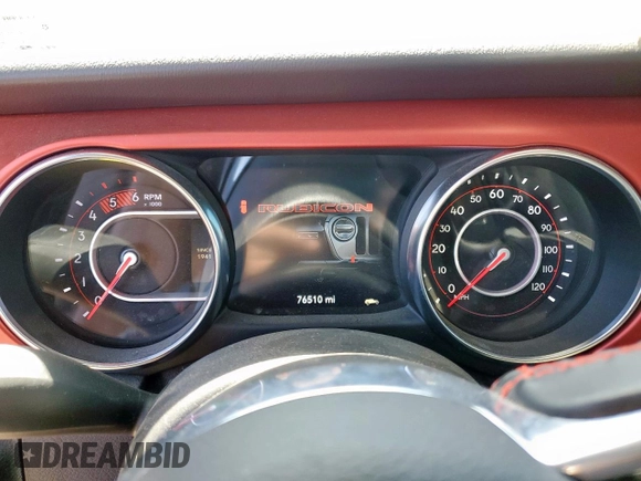 2021 Jeep Wrangler Unlimited Rubicon with VIN 1C4JJXFM9MW565029, listed as a Copart auction lot 44030695 with 76,510 mi miles and Salvage Title. Bid and sale history available at carsss.com. Image 9.