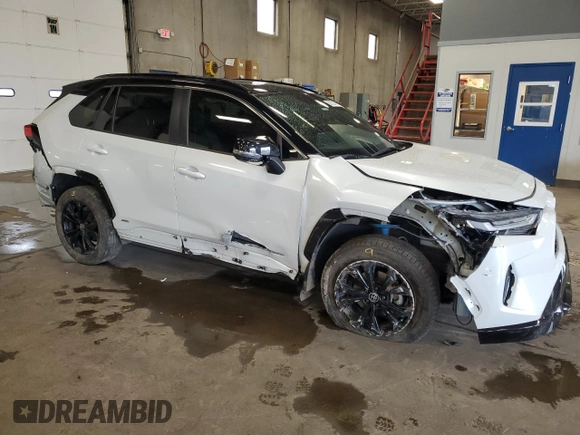 2023 Toyota RAV4 Hybrid XSE with VIN JTME6RFV5PD537302, listed as a Copart auction lot 58723145 with 37,829 mi miles and Salvage title. Bid and sale history available at DreamBid. Image 4.
