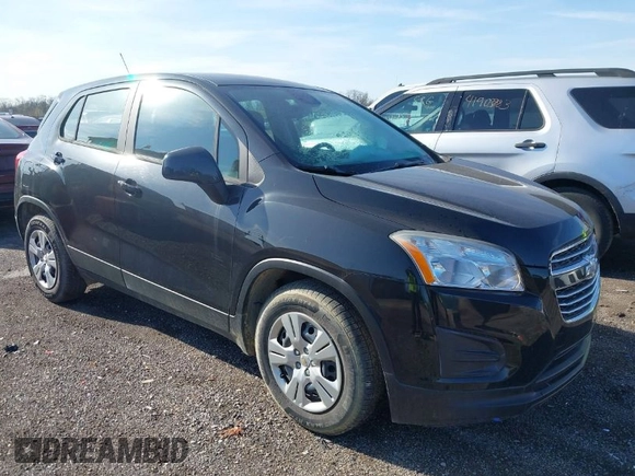 2015 Chevrolet Trax LS with VIN KL7CJKSB9FB080154, listed as a IAAI auction lot 41983131 with 36,773 mi miles. Bid and sale history available at carsss.com. Image 1.