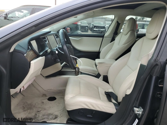 2017 Tesla Model S 100D with VIN 5YJSA1E42HF227582, listed as a Copart auction lot 50812465 with 82531 miles and Salvage Title. Bid and sale history available at carsss.com. Image 7.