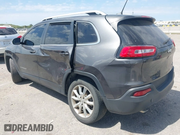 2014 Jeep Cherokee Limited with VIN 1C4PJLDBXEW183095, listed as a IAAI auction lot 41814496 with 89,589 mi miles and . Bid and sale history available at DreamBid. Image 3.