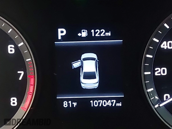 2018 Hyundai Sonata SE with VIN 5NPE24AF9JH698963, listed as a IAAI auction lot 42107412 with 107,047 mi miles and . Bid and sale history available at carsss.com. Image 15.