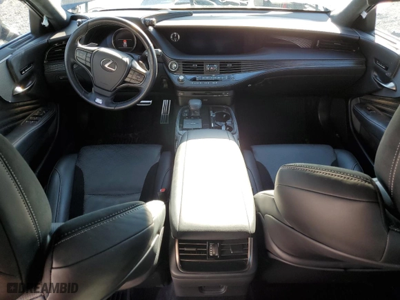 2019 Lexus LS with VIN JTHC51FF2K5005916, listed as a Copart auction lot 45808375 with 13,326 mi miles and Salvage Title. Bid and sale history available at carsss.com. Image 8.