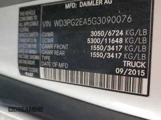 2016 Mercedes-Benz Metris Cargo z VIN WD3PG2EA5G3090076, wystawiony jako Copart lot #47496835 z przebiegiem 109 989 mil mil oraz Szkoda całkowita • Salvage title. Historia ofert i sprzedaży dostępna na DreamBid. Obrazek 12.
