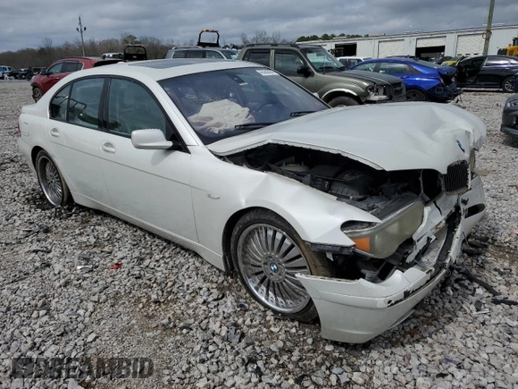 2004 BMW 7 Series 745i with VIN WBAGL63444DP70074, listed as a Copart auction lot 45068004 with Not Provided miles and Salvage Title. Bid and sale history available at DreamBid. Image 4.