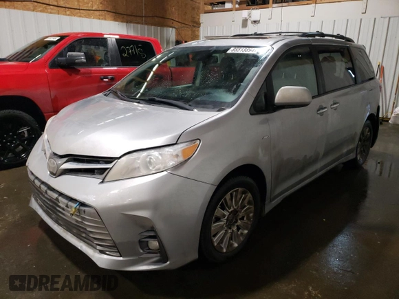 2018 Toyota Sienna XLE with VIN 5TDDZ3DC9JS207322, listed as a Copart auction lot 85513894 with 91,441 mi miles and Salvage Title. Bid and sale history available at carsss.com. Image 1.