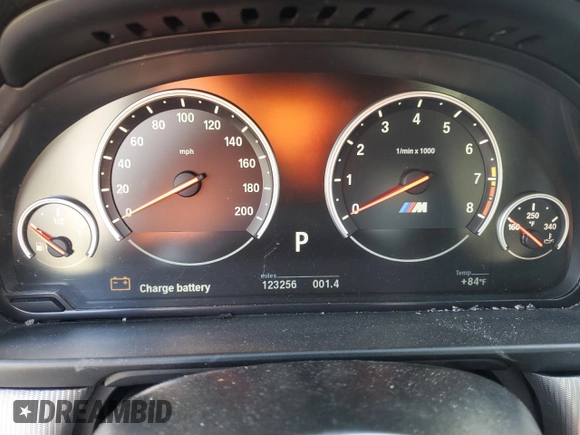 2013 BMW M5 with VIN WBSFV9C56DD096389, listed as a Copart auction lot 44951815 with 123,256 mi miles and Salvage Title. Bid and sale history available at carsss.com. Image 9.