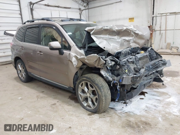 2015 Subaru Forester Touring z VIN JF2SJAUC4FH586763, wystawiony jako IAAI lot #42160456 z przebiegiem 59 412 mil mil oraz . Historia ofert i sprzedaży dostępna na DreamBid. Obrazek 1.