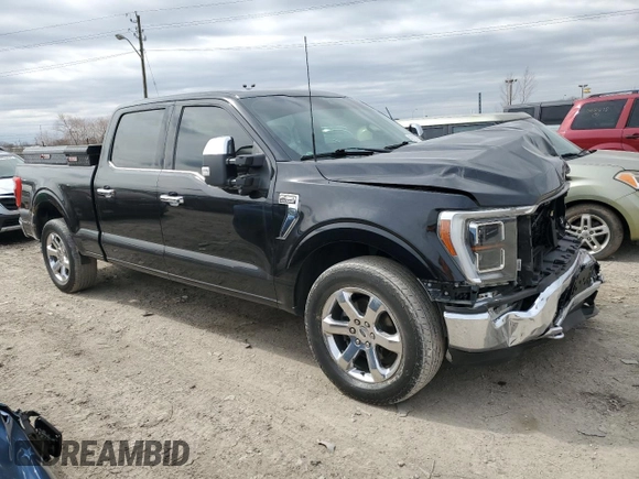 2021 Ford F-150 XL with VIN 1FTFW1E83MFB66545, listed as a Copart auction lot 49702825 with 84,078 mi miles and Salvage title. Bid and sale history available at DreamBid. Image 4.