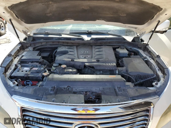 2012 Infiniti QX56 8-passenger with VIN JN8AZ2NDXC9715034, listed as a Copart auction lot 52148395 with 227,943 mi miles and Salvage title. Bid and sale history available at DreamBid. Image 12.
