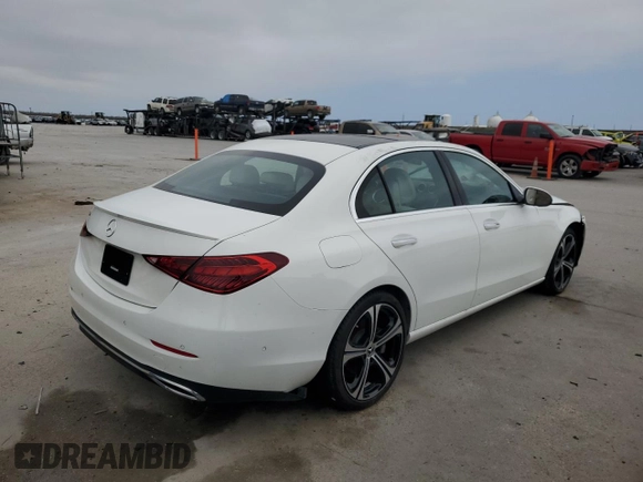 2024 Mercedes-Benz C 300 with VIN W1KAF4GB8RR164810, listed as a Copart auction lot 41474685 with 7,952 mi miles and Salvage Title. Bid and sale history available at DreamBid. Image 3.