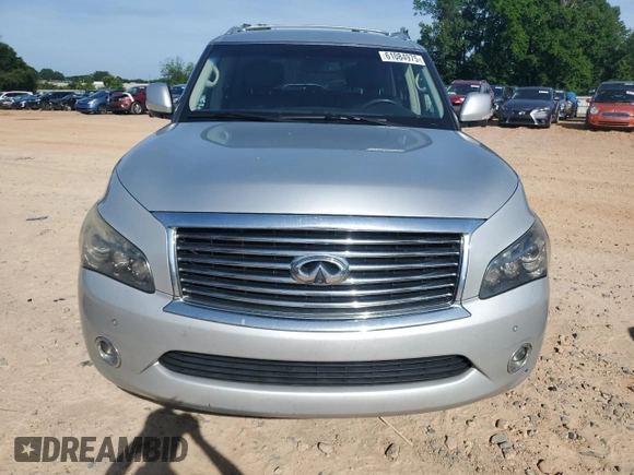 2012 Infiniti QX56 7-passenger with VIN JN8AZ2NF6C9518895, listed as a Copart auction lot 61084975 with 228,628 mi miles and Salvage title. Bid and sale history available at DreamBid. Image 5.