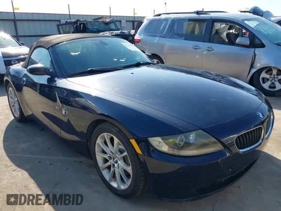 2006 BMW Z4 3.0i with VIN 4USBU33526LW58409, listed as a IAAI auction lot 42241927 with 126,347 mi miles and . Bid and sale history available at DreamBid. Image 1.