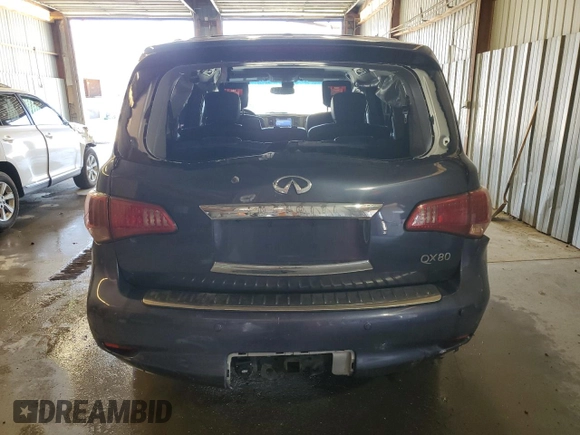 2014 Infiniti QX80 with VIN JN8AZ2NC4E9352899, listed as a Copart auction lot 54101355 with 102,340 mi miles and Salvage title. Bid and sale history available at DreamBid. Image 6.