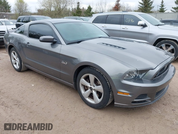 2013 Ford Mustang GT with VIN 1ZVBP8CF1D5261761, listed as a IAAI auction lot 42173607 with 76,658 mi miles and . Bid and sale history available at DreamBid. Image 1.