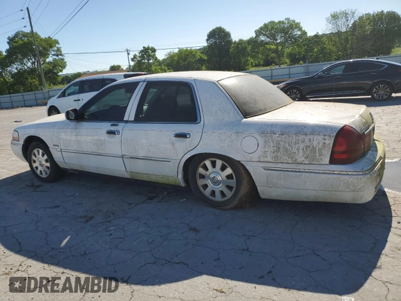 2005 Mercury Grand Marquis LS Premium z VIN 2MEFM75W95X618252, wystawiony jako Copart lot #57810045 z przebiegiem Nie podano mil oraz Czysty tytuł • Clean title. Historia ofert i sprzedaży dostępna na DreamBid. Obrazek 2.