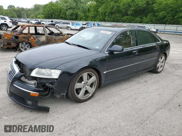 2007 Audi A8 4.2L z VIN WAUMV44E17N007856, wystawiony jako Copart lot #58255675 z przebiegiem 125 804 mil mil oraz Szkoda całkowita • Salvage title. Historia ofert i sprzedaży dostępna na DreamBid. Obrazek 1.