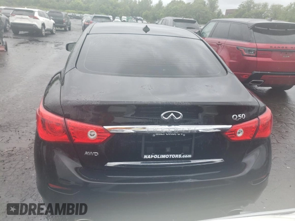 2017 Infiniti Q50 Premium with VIN JN1EV7ARXHM834006, listed as a Copart auction lot 57893235 with 65,068 mi miles and Salvage title. Bid and sale history available at DreamBid. Image 6.