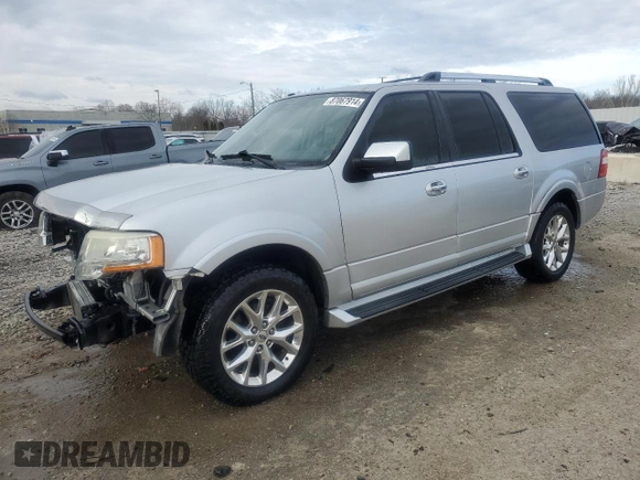 2015 Ford Expedition Max Limited with VIN 1FMJK1KT9FEF00323, listed as a Copart auction lot 87067914 with 110,385 mi miles and Salvage Title. Bid and sale history available at carsss.com. Image 1.