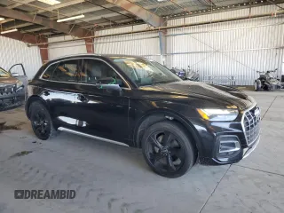 2021 Audi Q5 Premium Plus with VIN WA1BAAFY6M2071930, listed as a Copart auction lot 62777725 with 59,879 mi miles and Salvage title. Bid and sale history available at DreamBid. Image 4.
