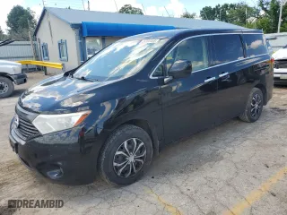 2015 Nissan Quest S with VIN JN8AE2KP2F9134223, listed as a Copart auction lot 55396464 with 114,334 mi miles and Salvage Title. Bid and sale history available at carsss.com. Image 1.