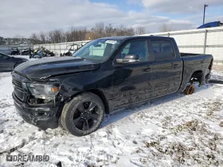 2020 Ram 1500 Big Horn with VIN 1C6SRFFT2LN395428, listed as a Copart auction lot 46041675 with 44,411 mi miles and Salvage Title. Bid and sale history available at carsss.com. Image 1.